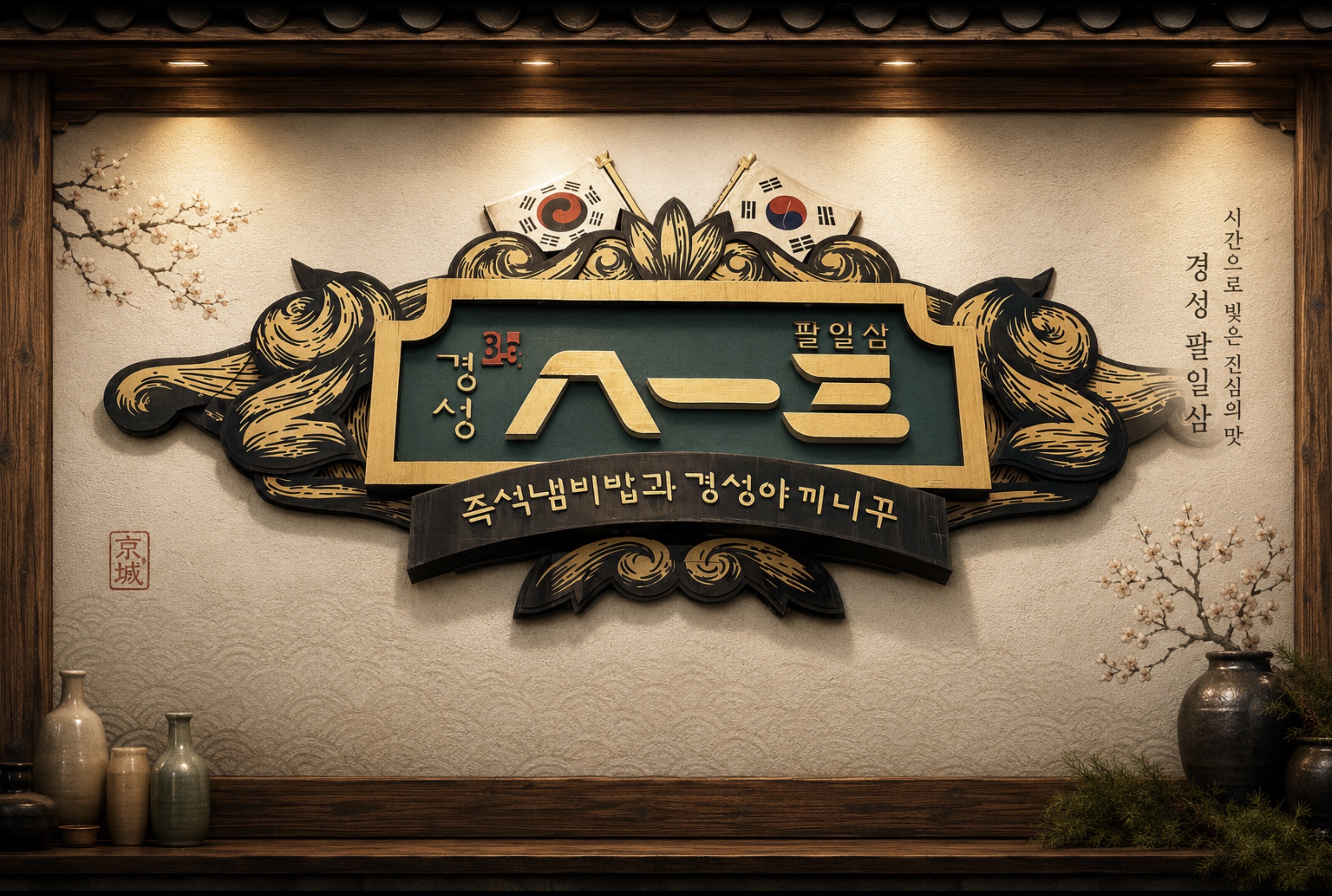 경성팔일삼 본점 간판