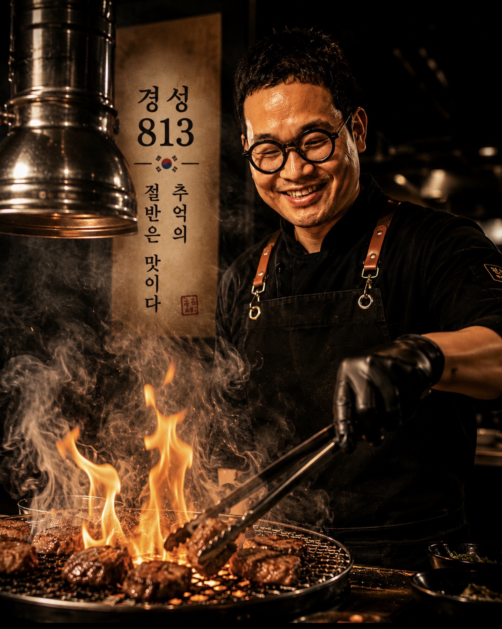 경성813 음식 세팅