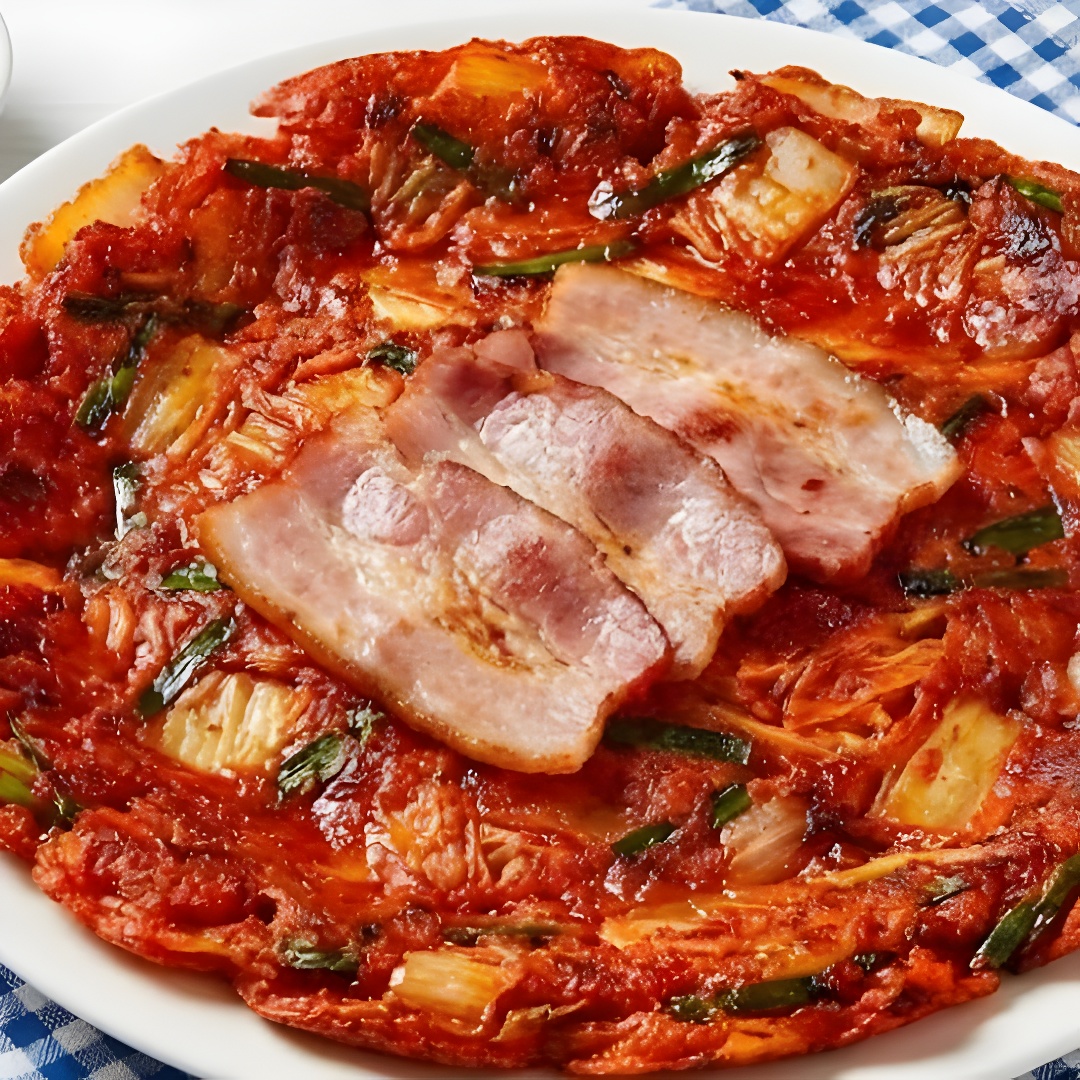 통 베이컨 크리스피 김치전