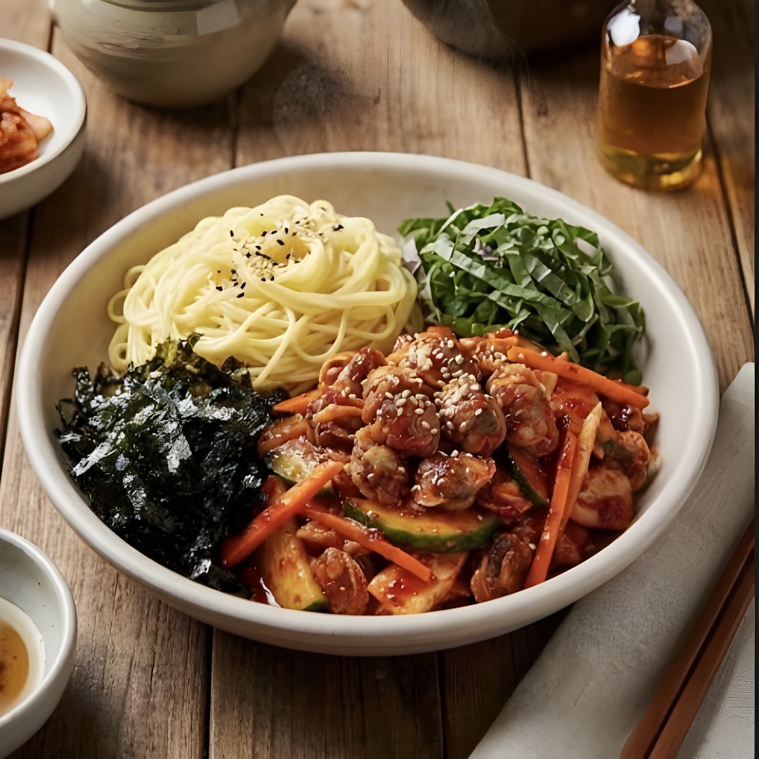 매콤 새콤 골뱅이 소면 무침