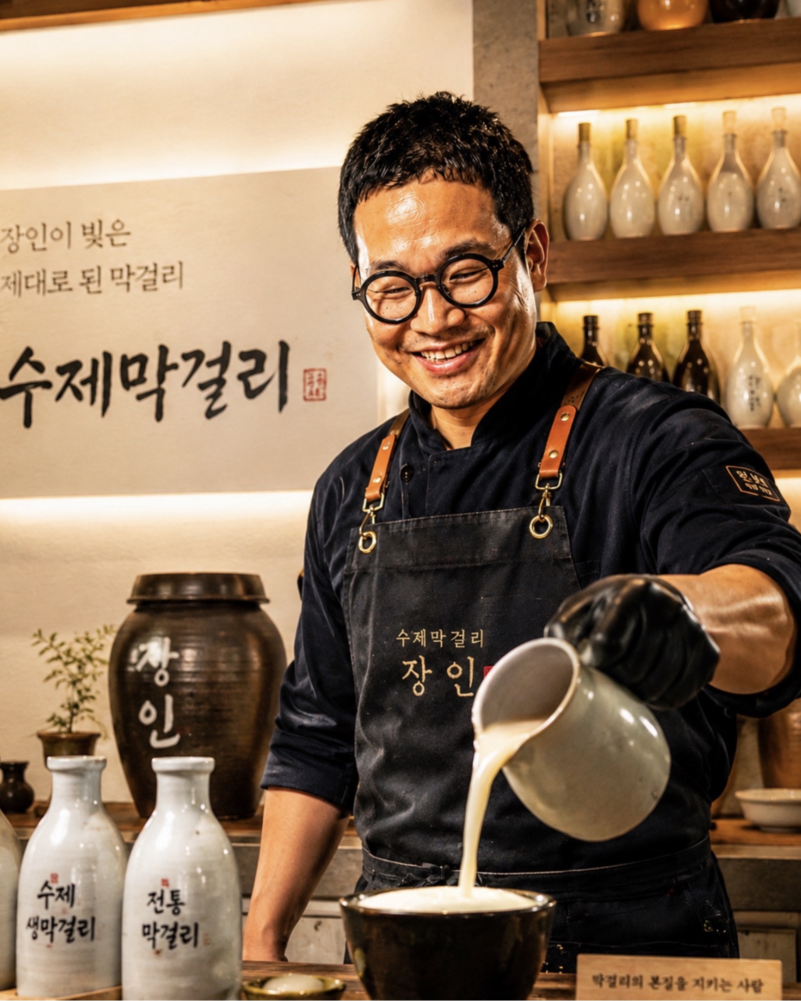 막걸리너리 음식 세팅